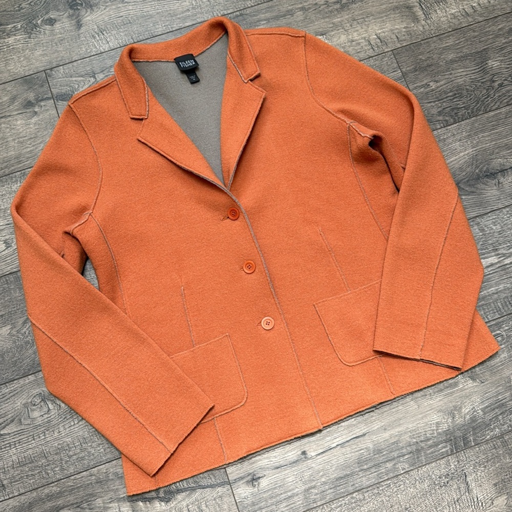 Eileen Fisher Blazer Style Sweater - Picture 4 of 12